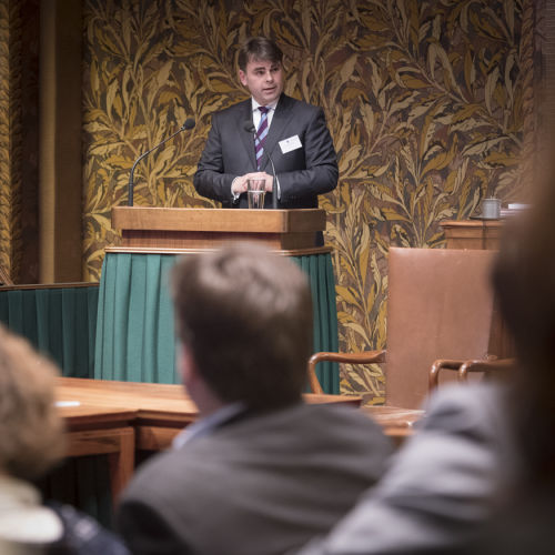 De Maatschappij departement 's-Gravenhage bezoek Eerste Kamer der Staten Generaal 3539.jpg